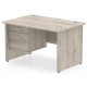 Rayleigh Panel End Straight Desk with Fixed Pedestal